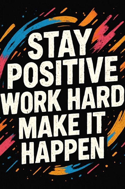 Stay Positive. Work Hard. Make It Happen.